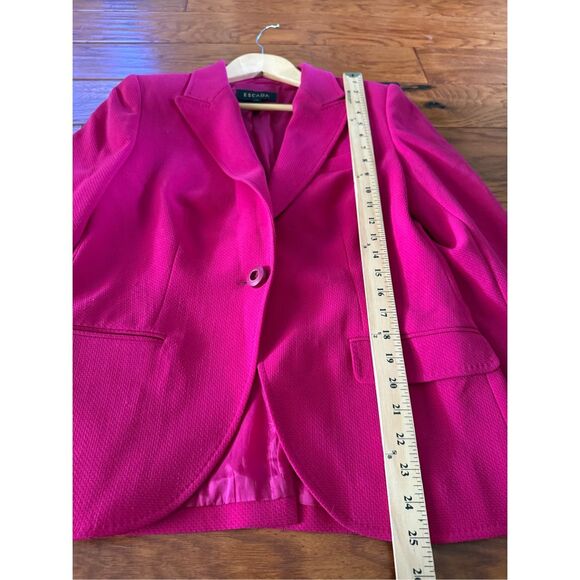 Escada Angora 98%Virgin Wool Pink Blazer Jacket Sz 38 Made In Croatia - Picture 9 of 16
